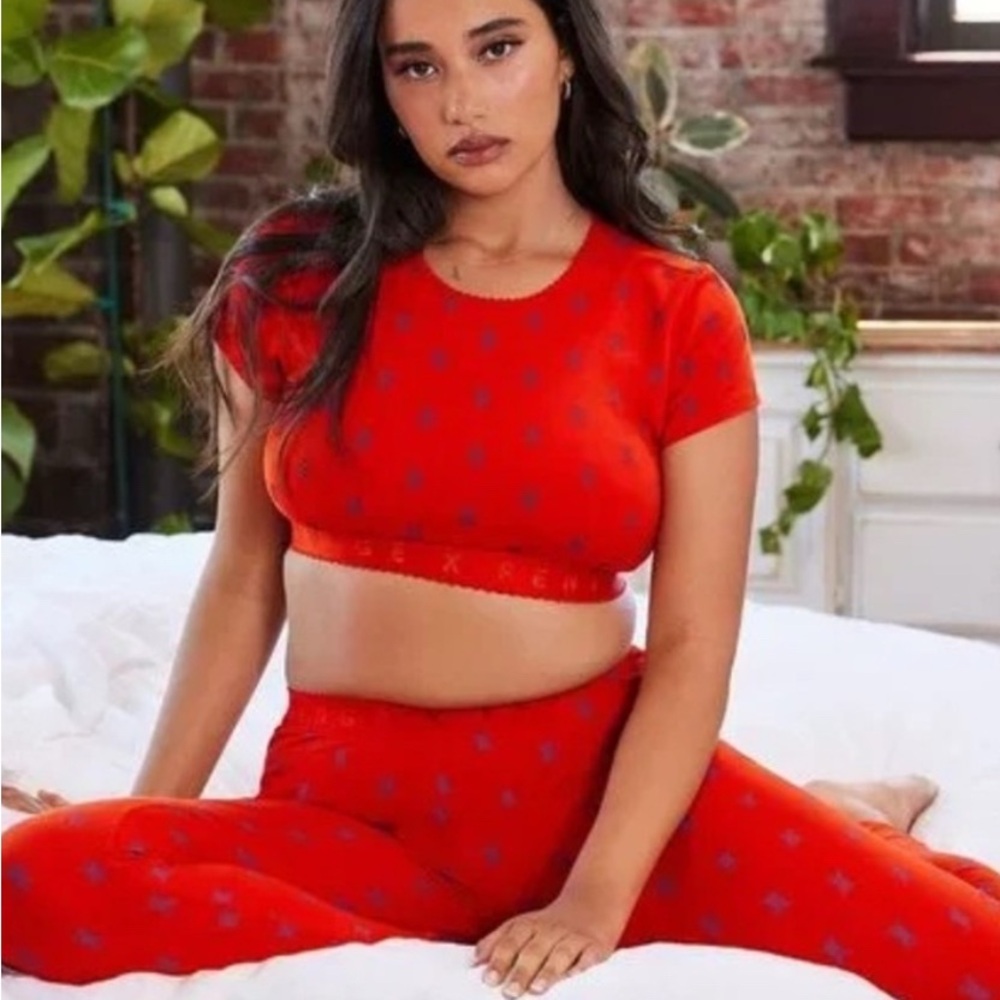 NWT Savage x Fenty Size XL and 1X Plus Size Red Women's Intimates Pajama Set